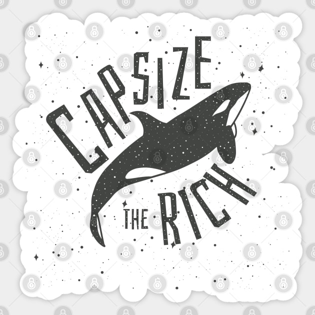 Capsize the Rich Sticker by yaywow